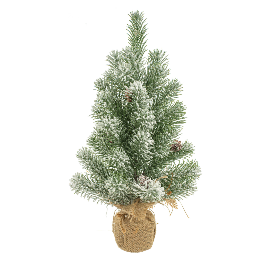 Fake Table Top Tree 18'' Artificial Frosted Table Top Tree