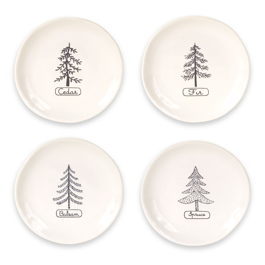 Black Tree Label Plates (S/4)