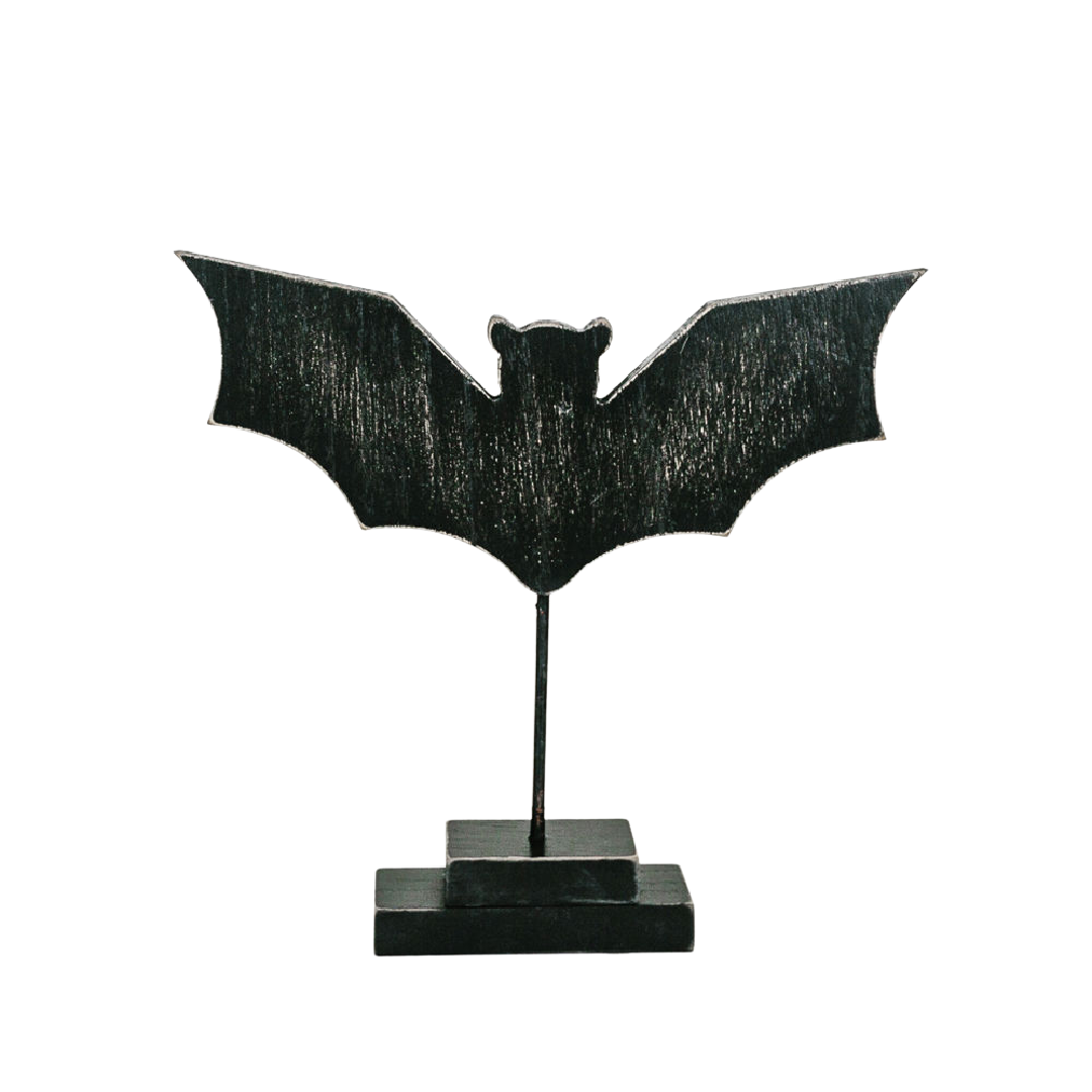Distressed Wooden Black Bat (Sm)