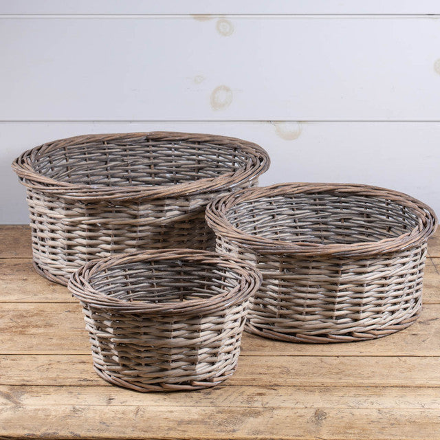 French Inspired Round Baskets (S/3)