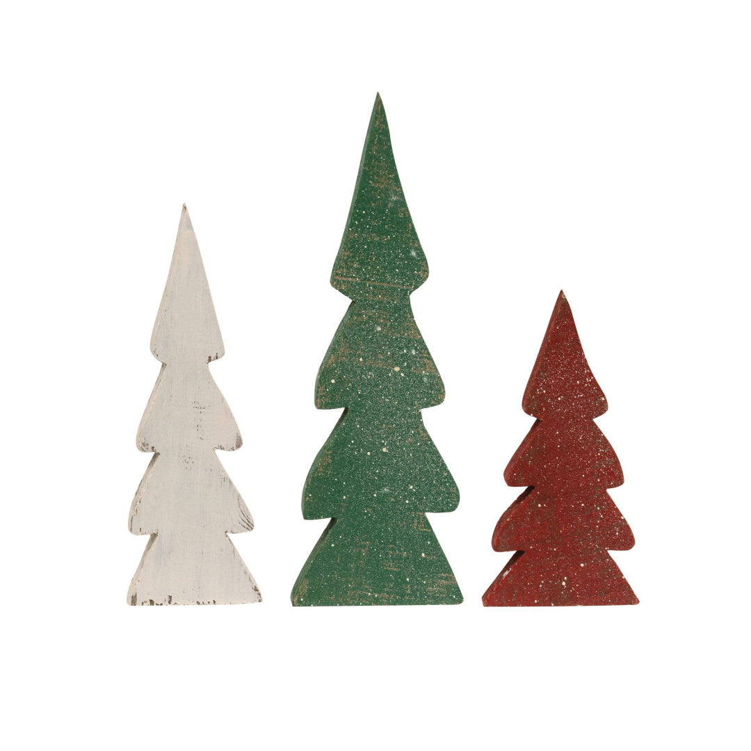 Distressed Wooden Trees - Colors (S/3)