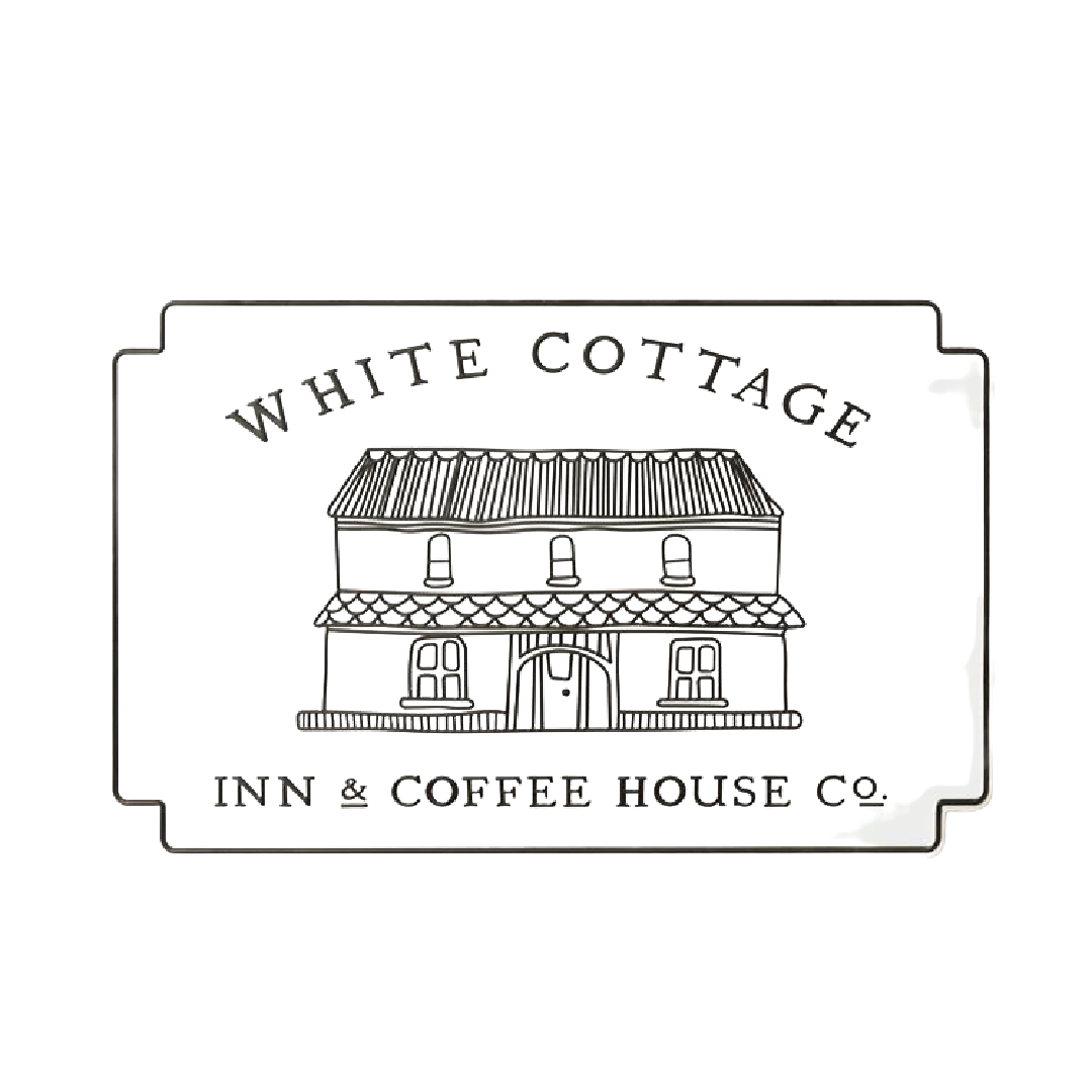 Metal White Cottage Sign