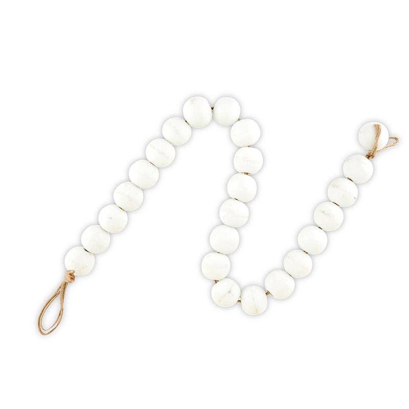 White Glass Décor Beads
