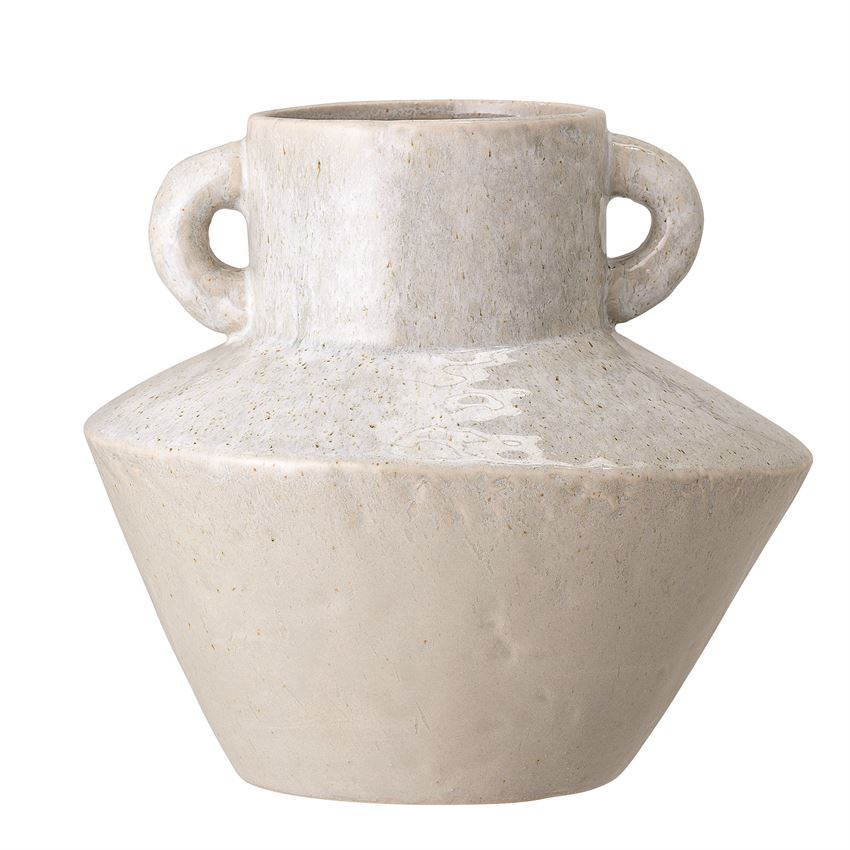 Abstract Stoneware Vase w/ Handles