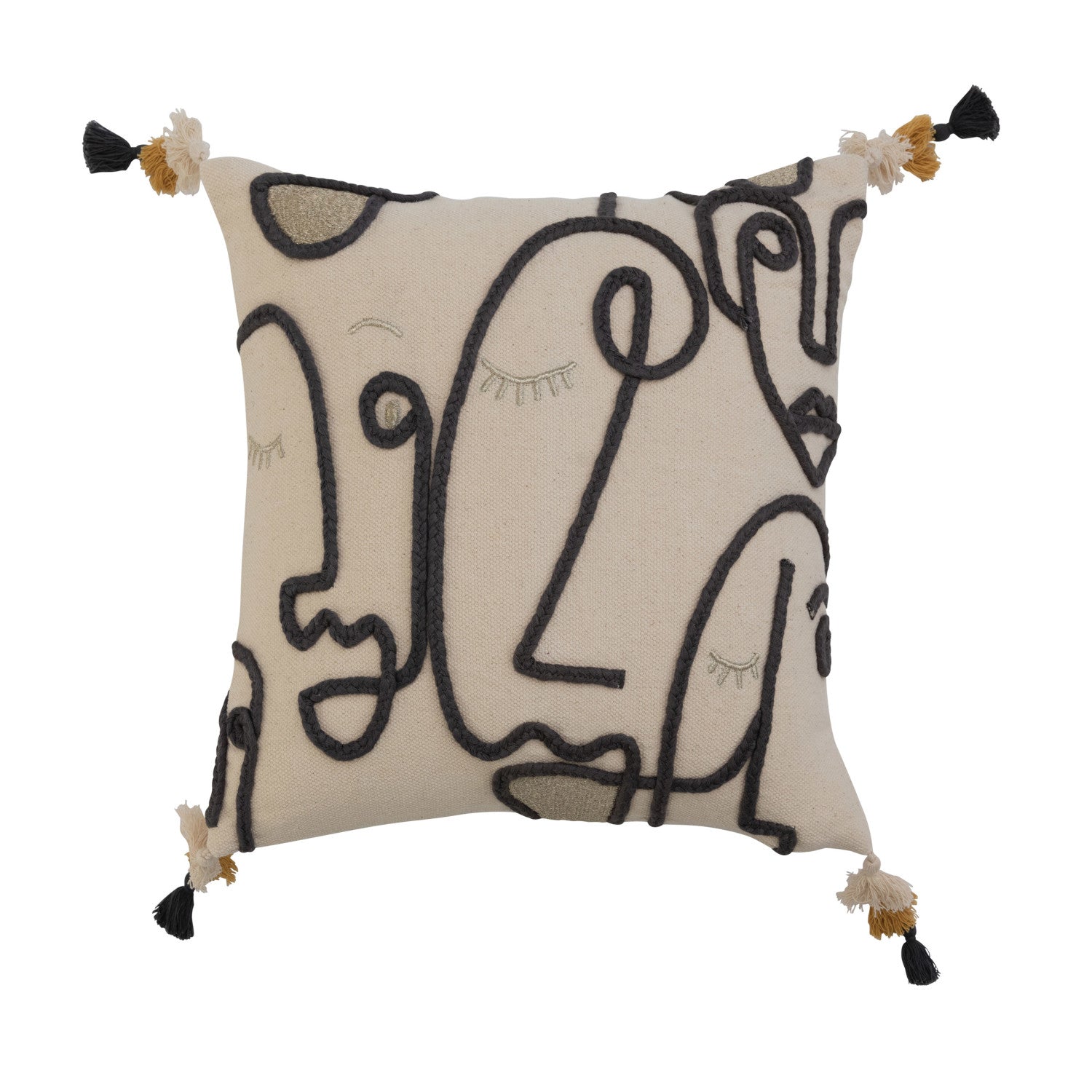 Abstract Faces Pillow - Down Fill