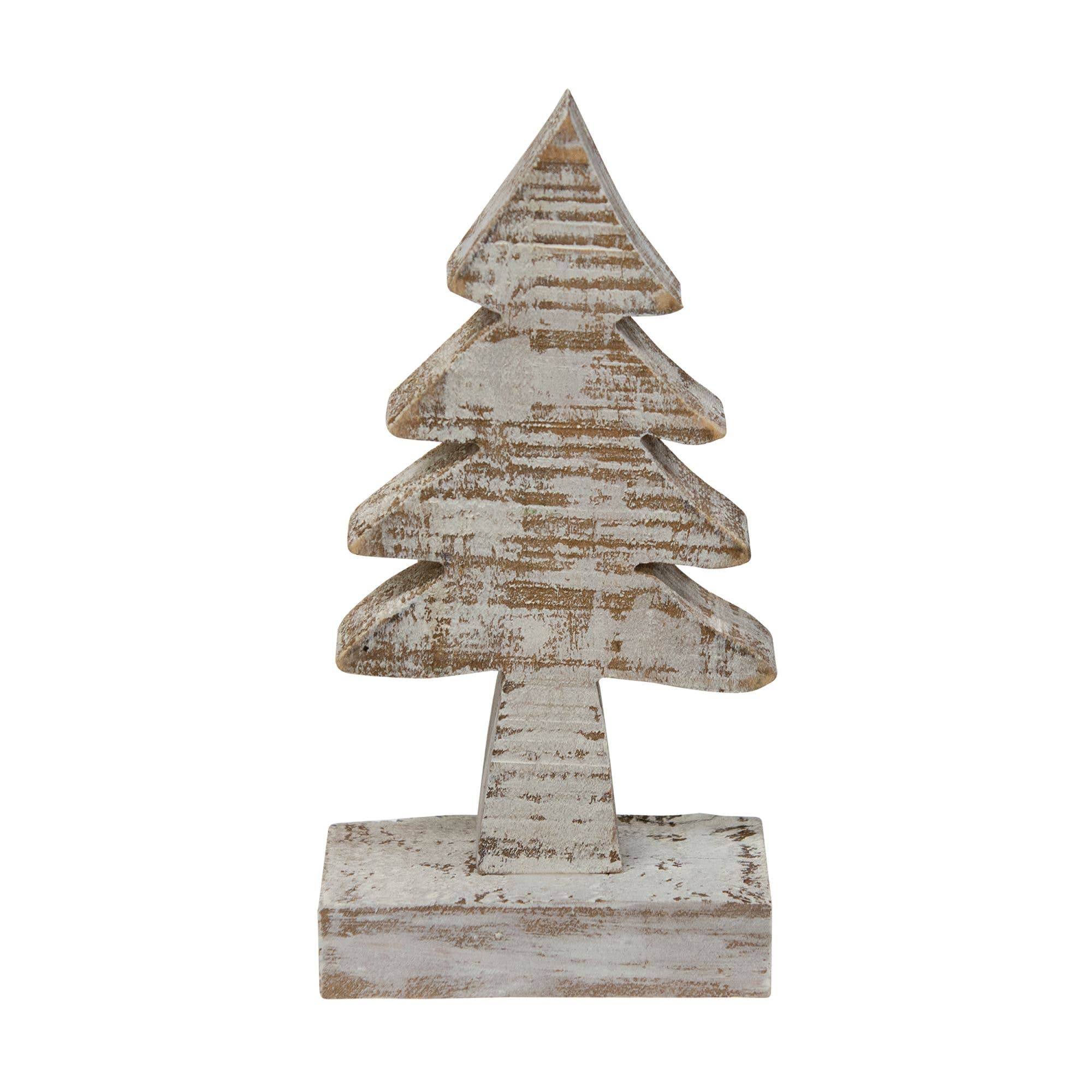 Distressed Wooden Tree Accents