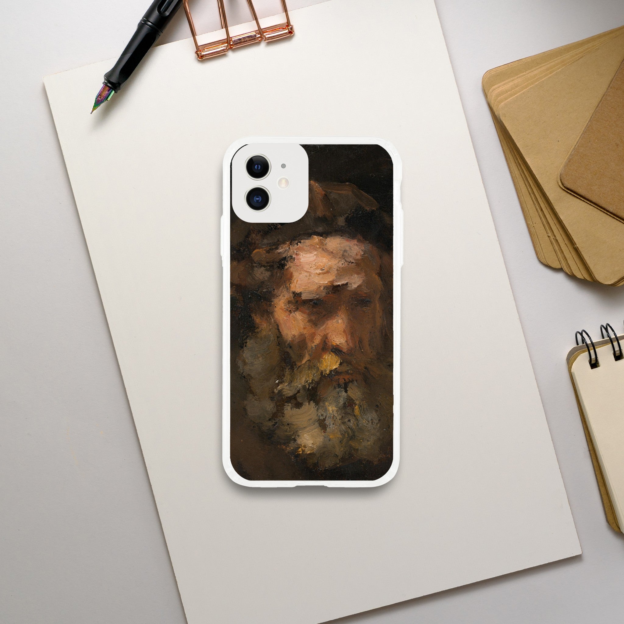 Painted Man I-phone Case - Clear case