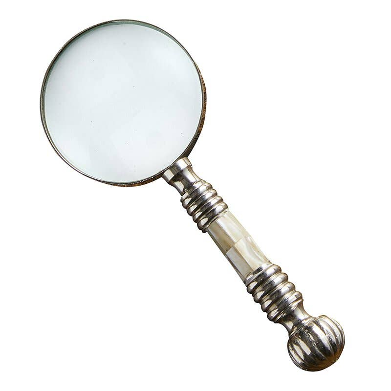 Silver & White Magnifying Glass