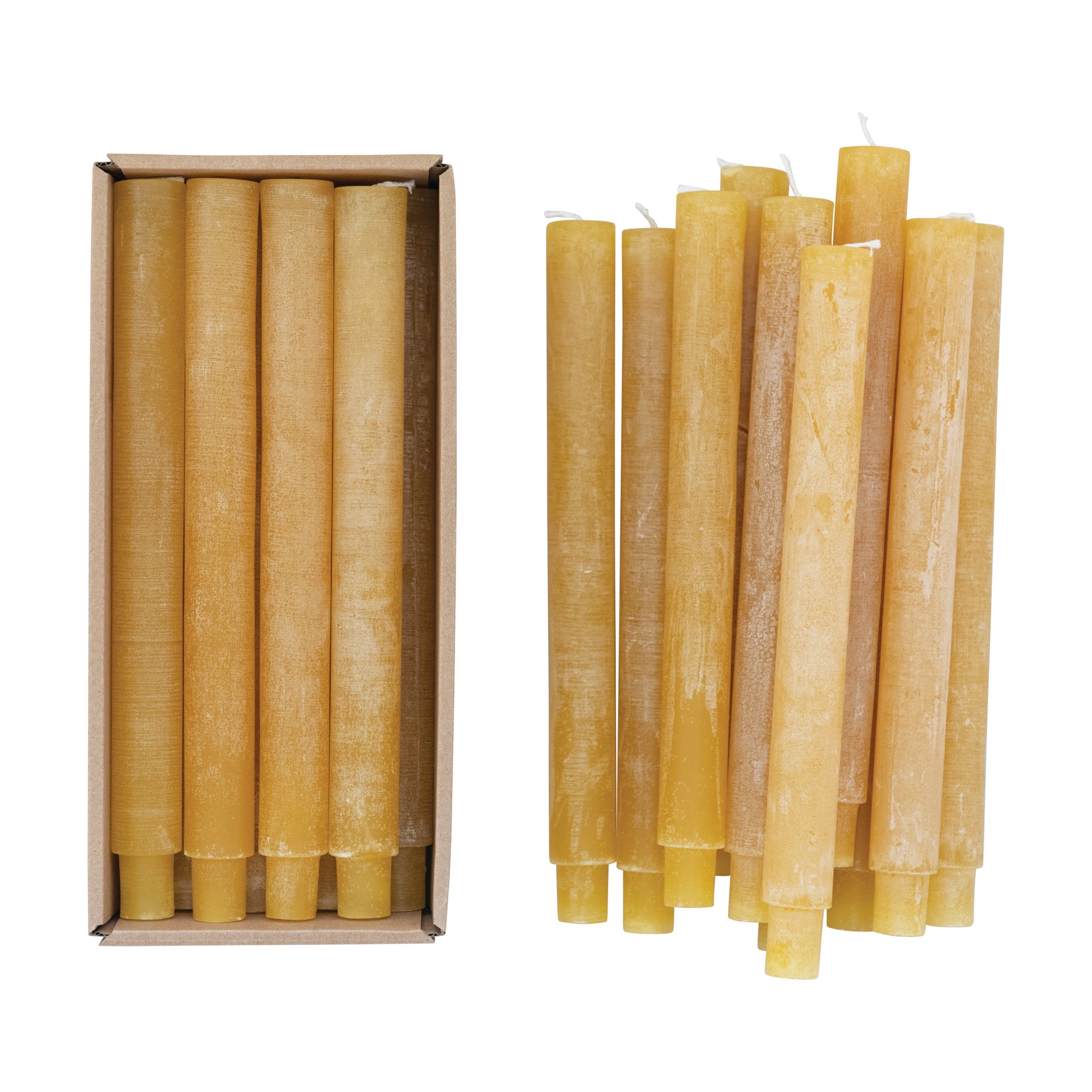 Powder Taper Candles - Set of 12 - Honey