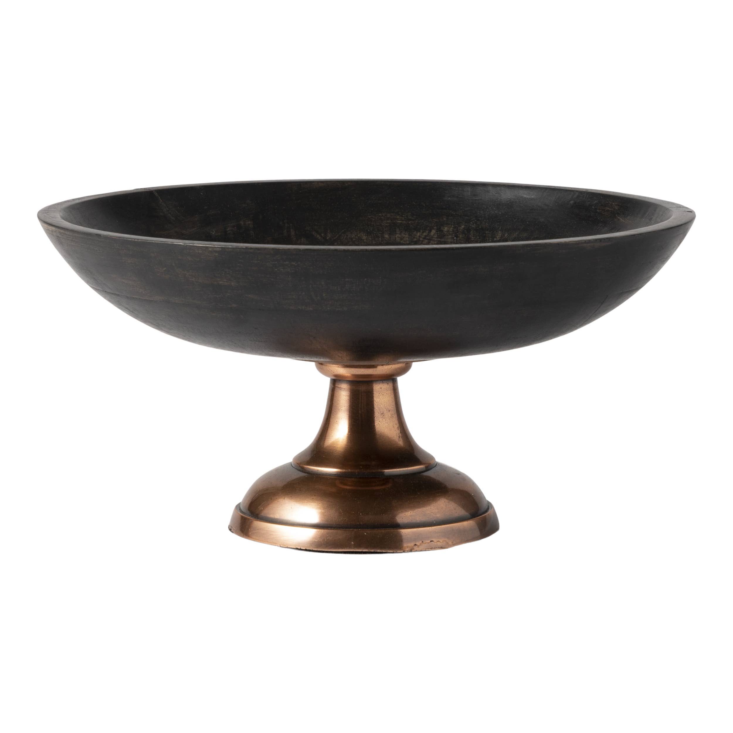 Wood & Metal Pedestal Bowl