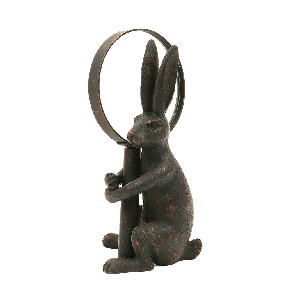 Bronzed Rabbit  w/ Magnifying Glass