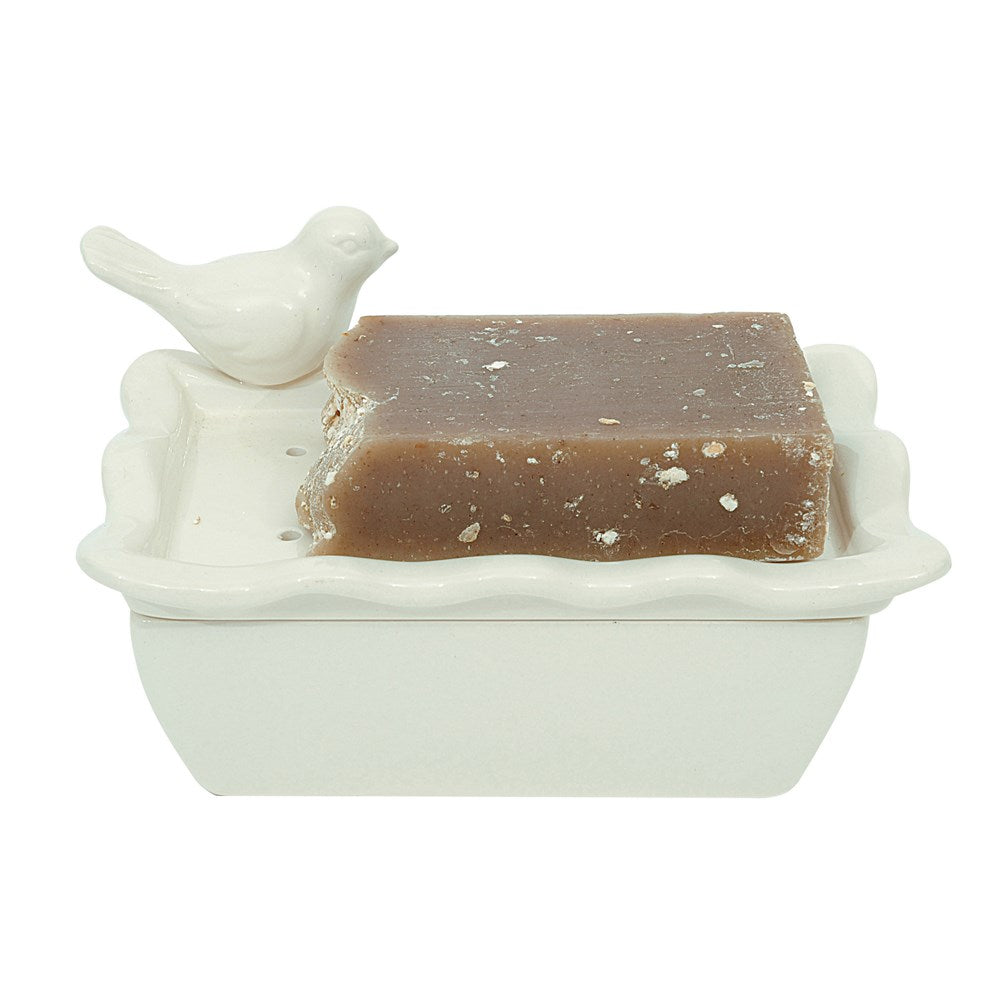 Creamware Songbird Soap Dish (5609763766429)
