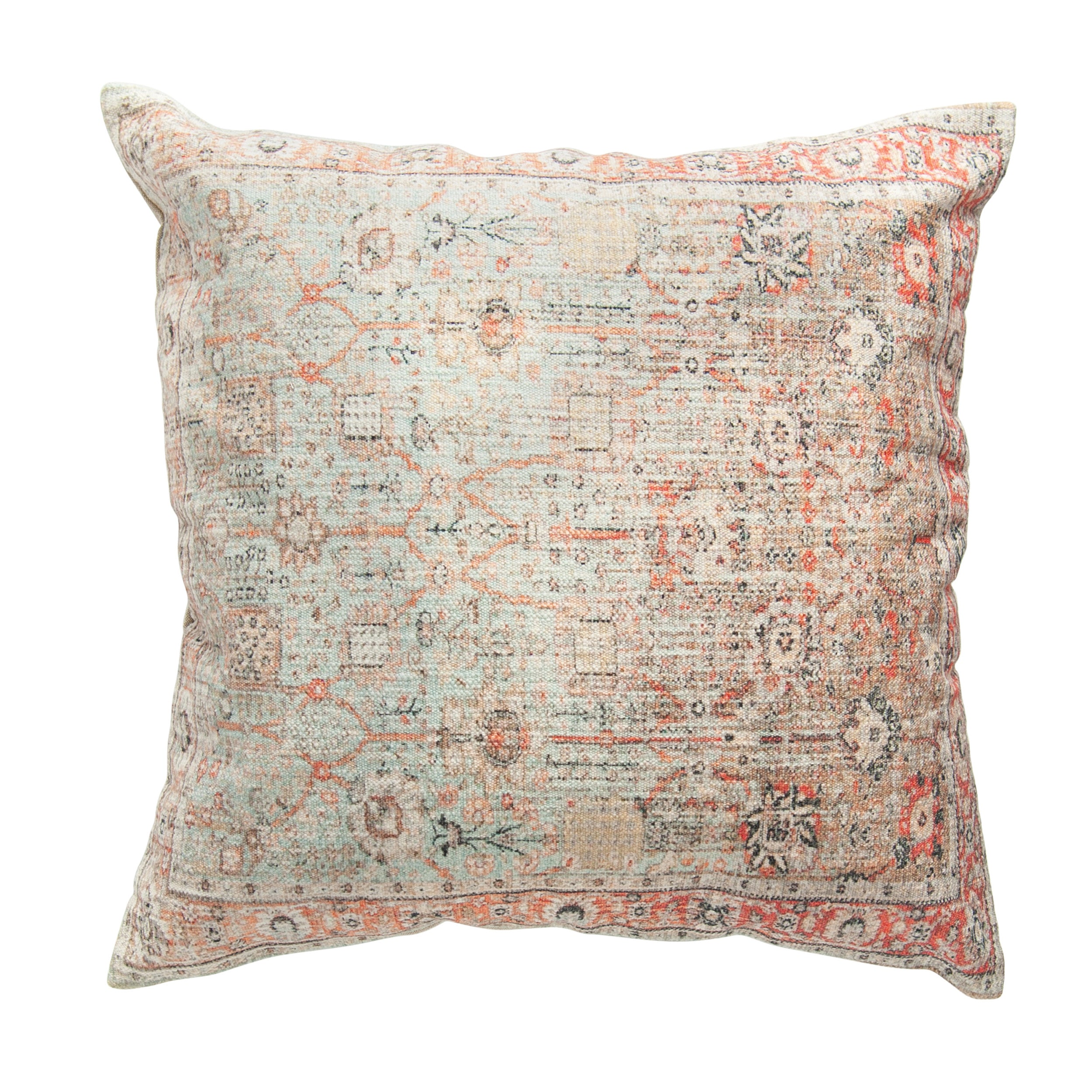 Distressed 24" Square Printed Textile Pillow