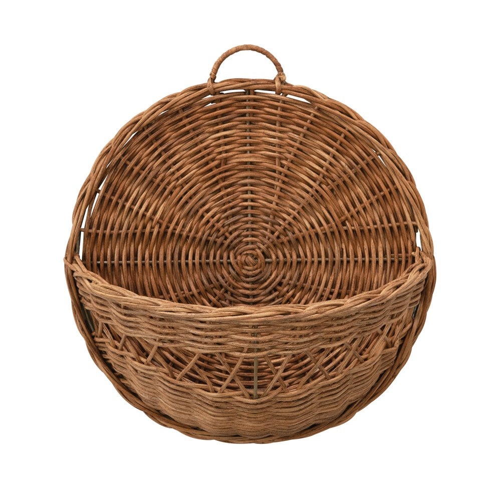 Hand Woven Rattan Wall Basket (5610099540125)