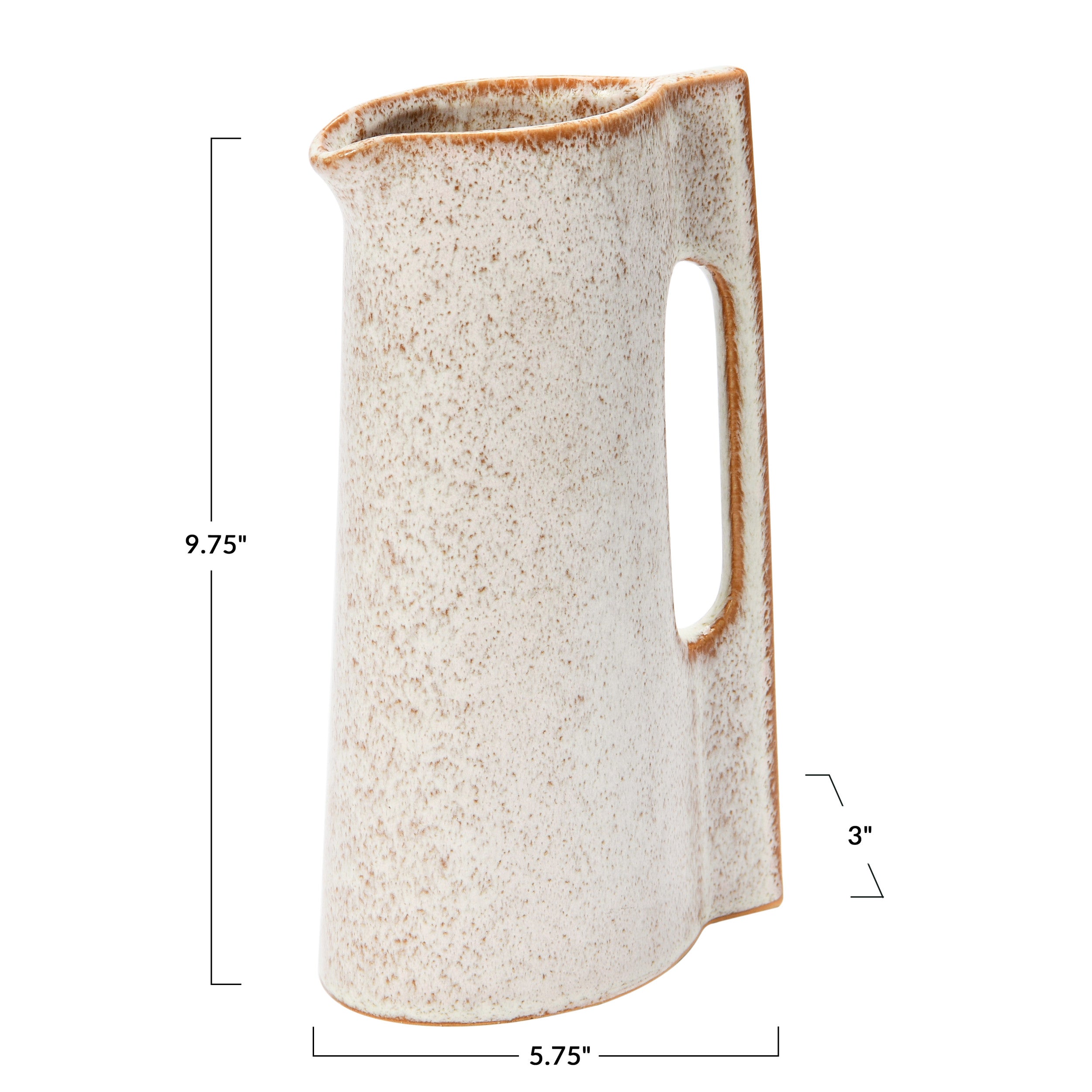 Modern Stoneware Vase w/ Handle