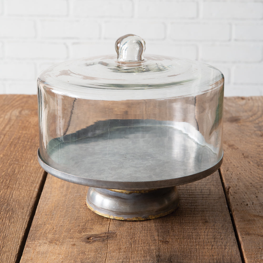 Mercantile Cake Stand w/ Glass Dome