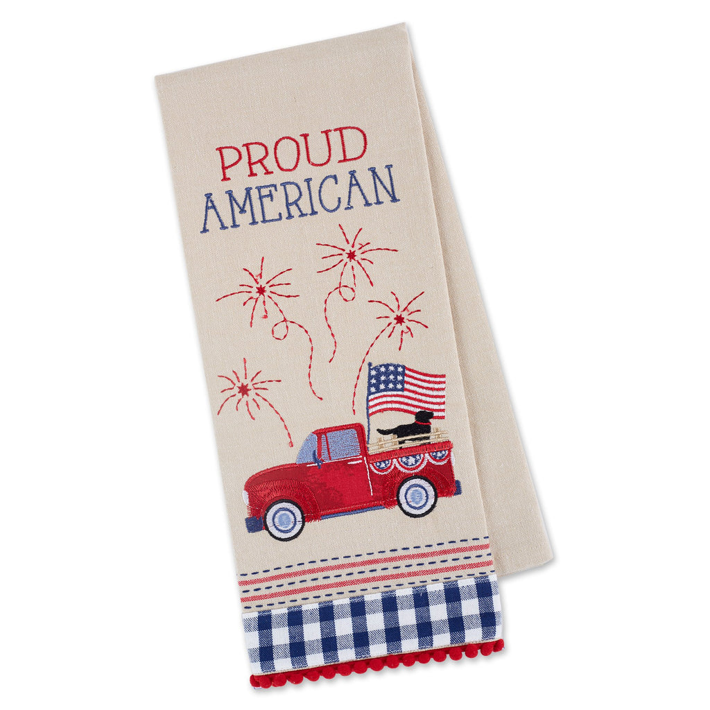 American Truck Embellished Kitchen Towel
