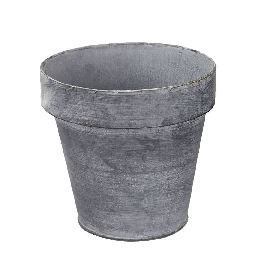 Antiqued Metal Pot (Med)