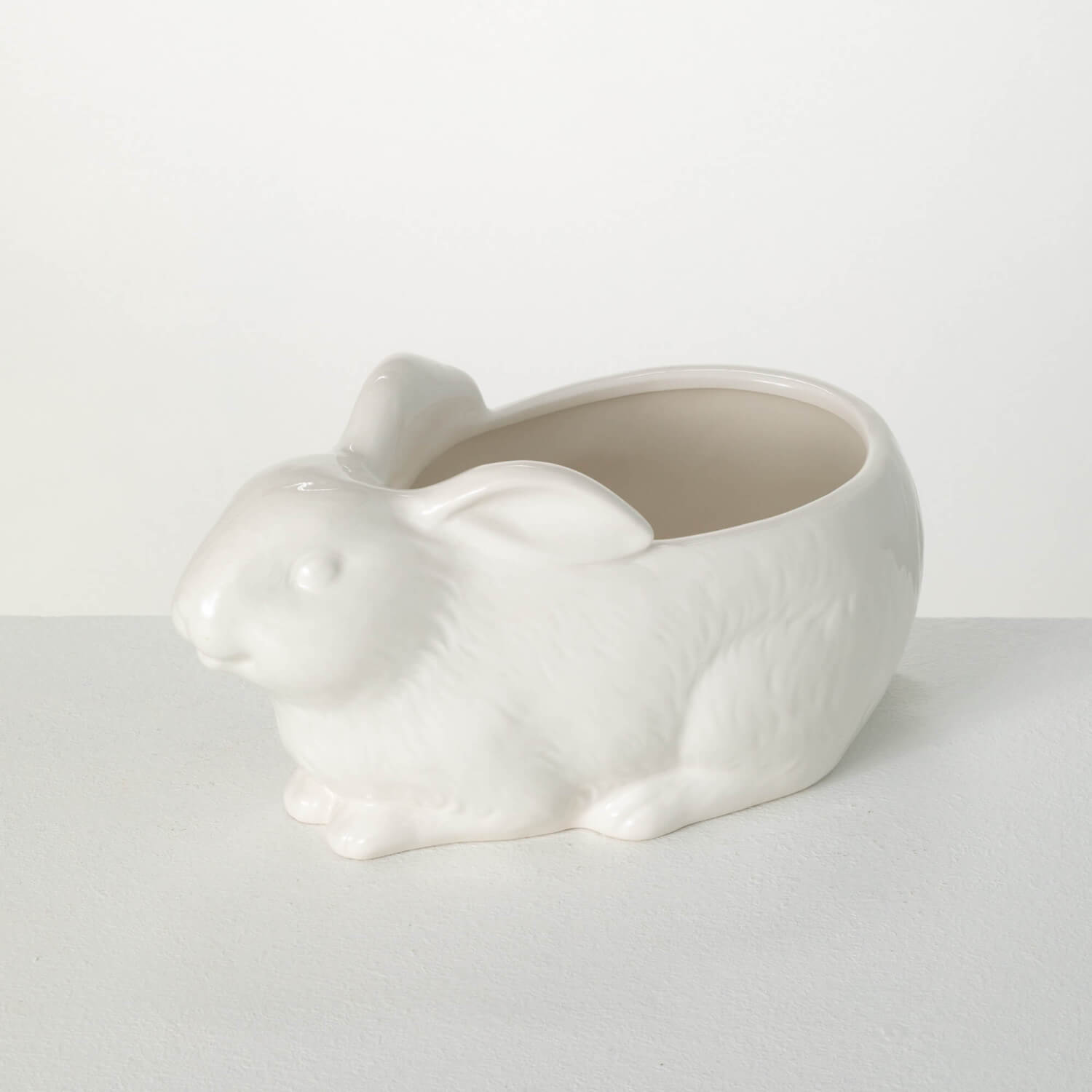 White Bunny Planter / Bowl