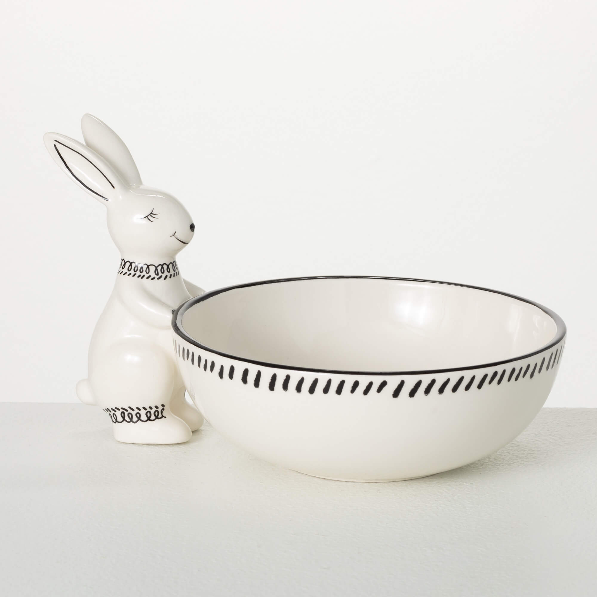 Decorative Bunny With Bowl