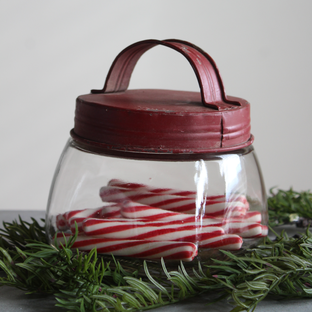 Vintage Glass and Metal Candy Jar